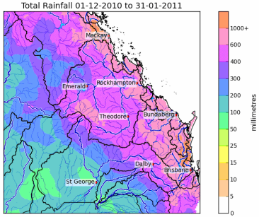 December-January Rainfall - 2011 Caboolture Flood